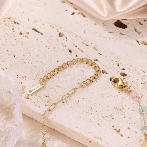 Pulsera De Corazón Y Piedras Naturales - Imagen 4