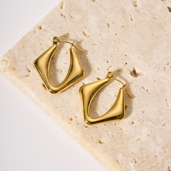 Aretes BEAUX Chapado En Oro - Imagen 3