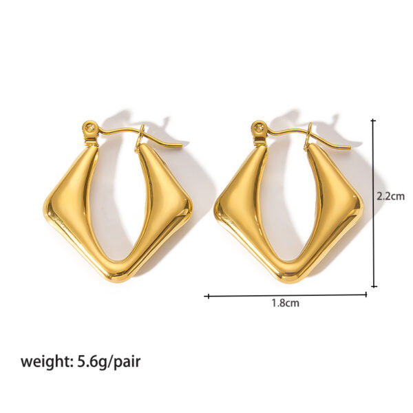 Aretes BEAUX Chapado En Oro - Imagen 5