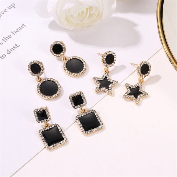 Aretes Negros De Estrella - Imagen 2