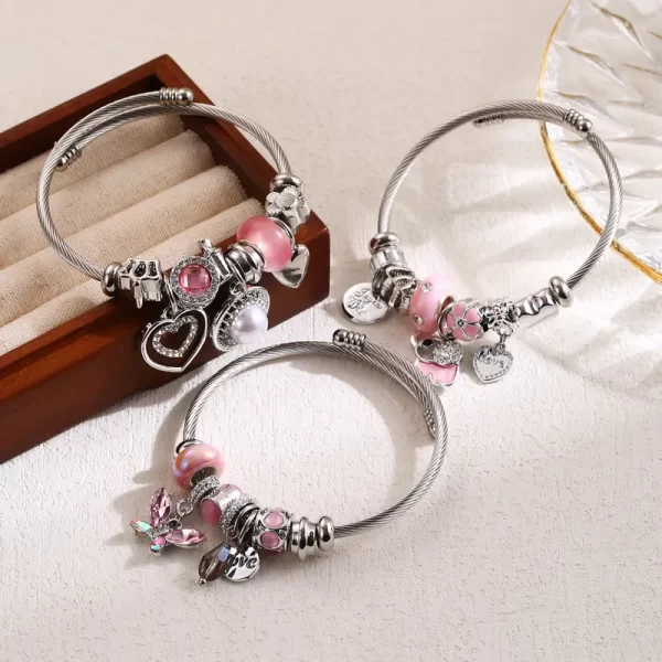 Pulsera De Corazón Y Perla - Imagen 2