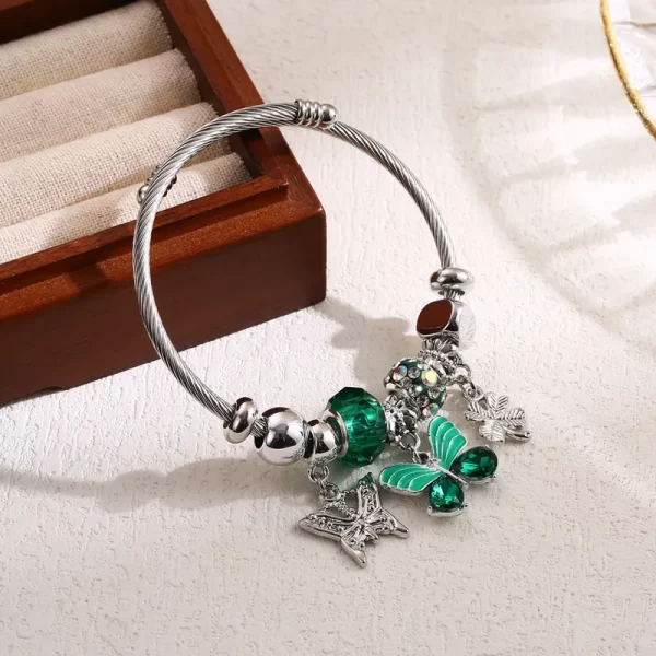 Pulsera De Mariposa Verde