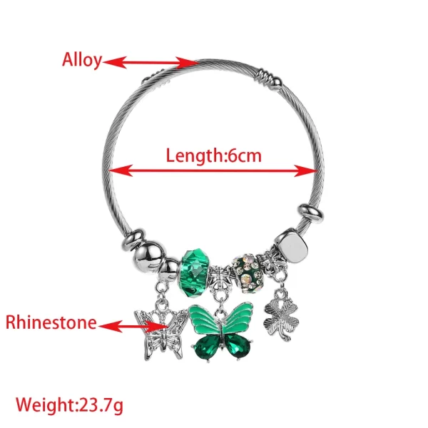 Pulsera De Mariposa Verde - Imagen 2