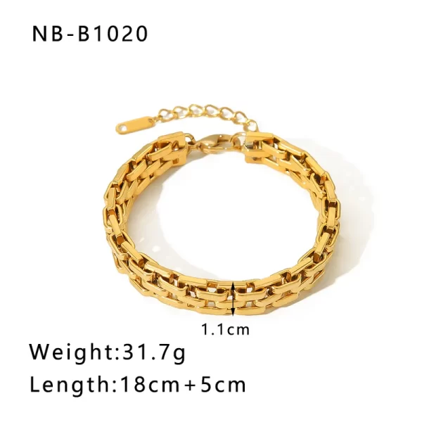 Pulsera Gallician Chapado En Oro - Imagen 7