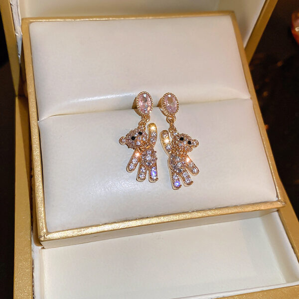 Aretes De Ositos Con Circonitas - Imagen 4