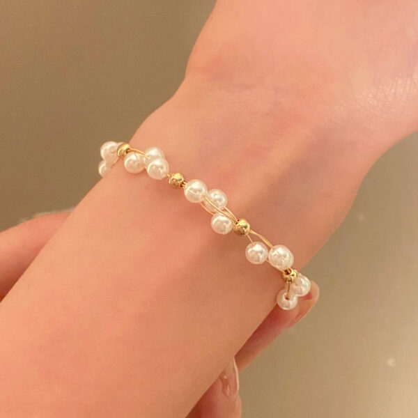 Pulsera Trenzada De Perlas - Imagen 2