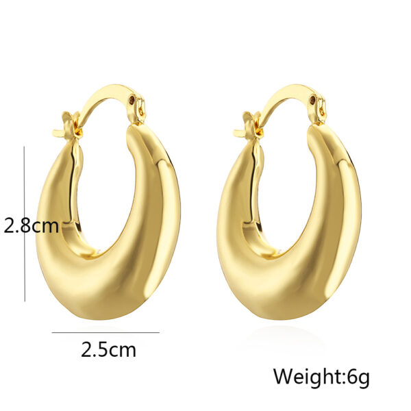 Aretes Abruzzo De Latón Bañado En Oro - Imagen 5