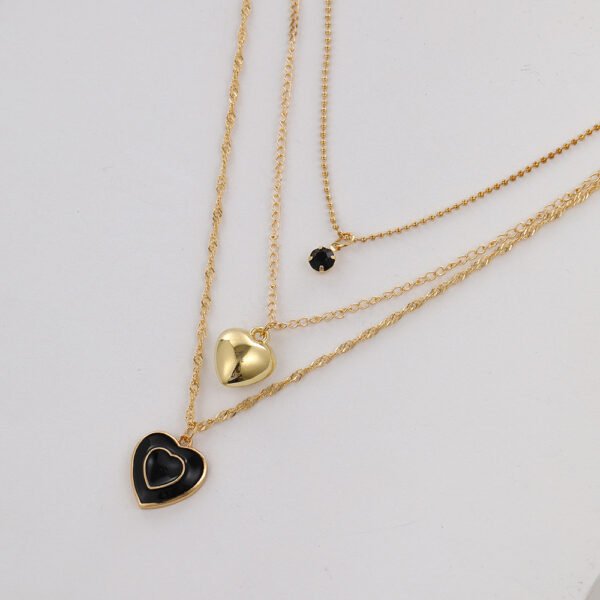 Collar Multicapa Dorado Love - Imagen 4