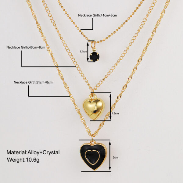 Collar Multicapa Dorado Love - Imagen 6