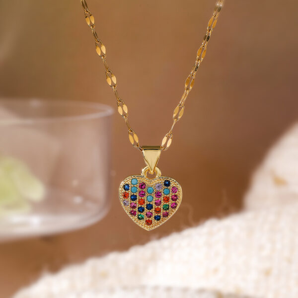 Collar Corazón De Colores