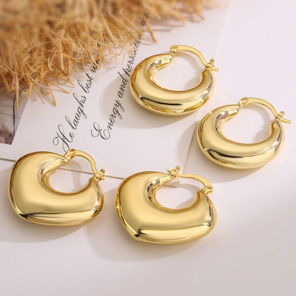 Aretes Abruzzo De Latón Bañado En Oro - Imagen 2