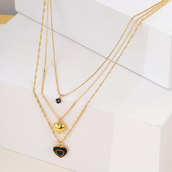 Collar Multicapa Dorado Love - Imagen 2