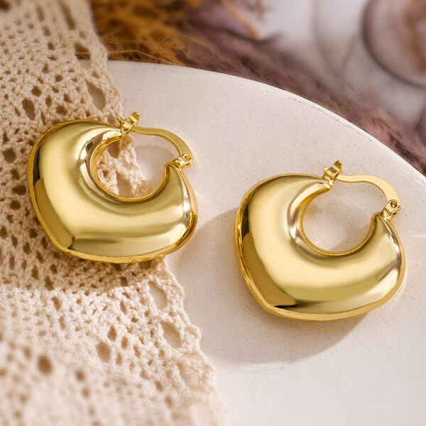 Aretes Abruzzo De Latón Bañado En Oro