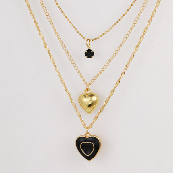 Collar Multicapa Dorado Love - Imagen 3