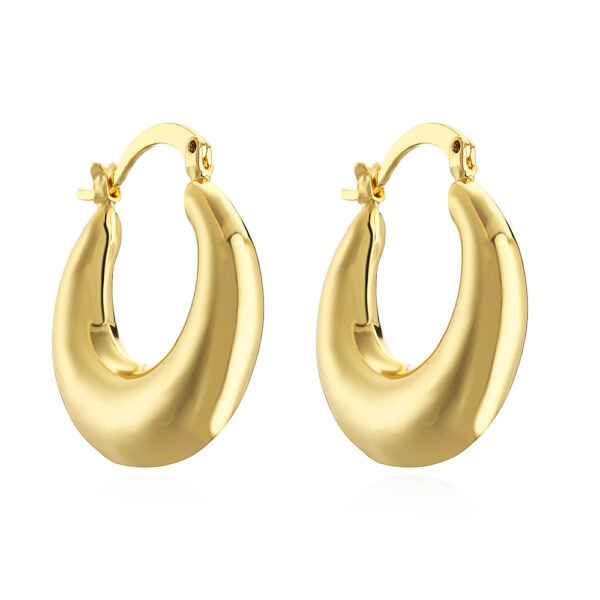 Aretes Abruzzo De Latón Bañado En Oro - Imagen 4