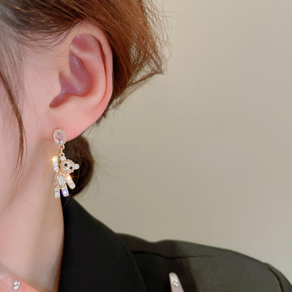 Aretes De Ositos Con Circonitas - Imagen 3
