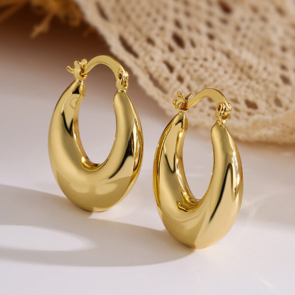 Aretes Abruzzo De Latón Bañado En Oro - Imagen 3