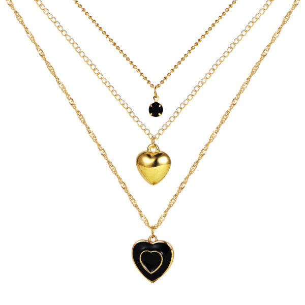 Collar Multicapa Dorado Love - Imagen 5