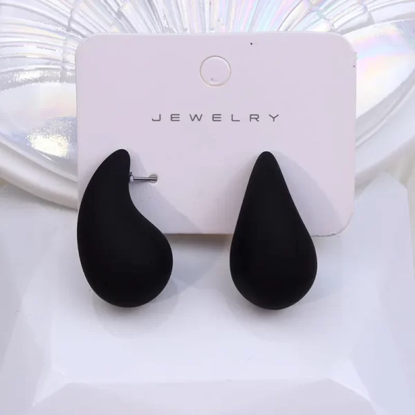 Aretes De Gota De Color Negro