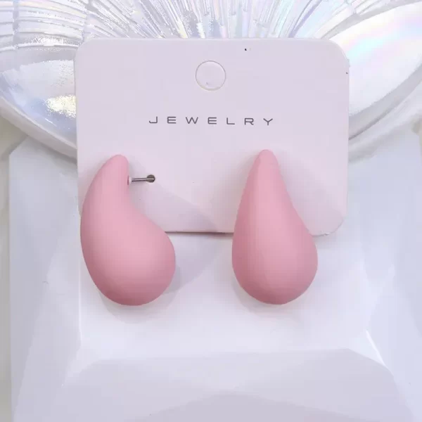 Aretes De Gota De Color Rosa