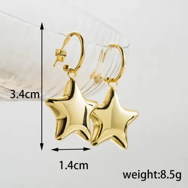 Aretes Estilo Vintage Forma De Esrella - Imagen 3