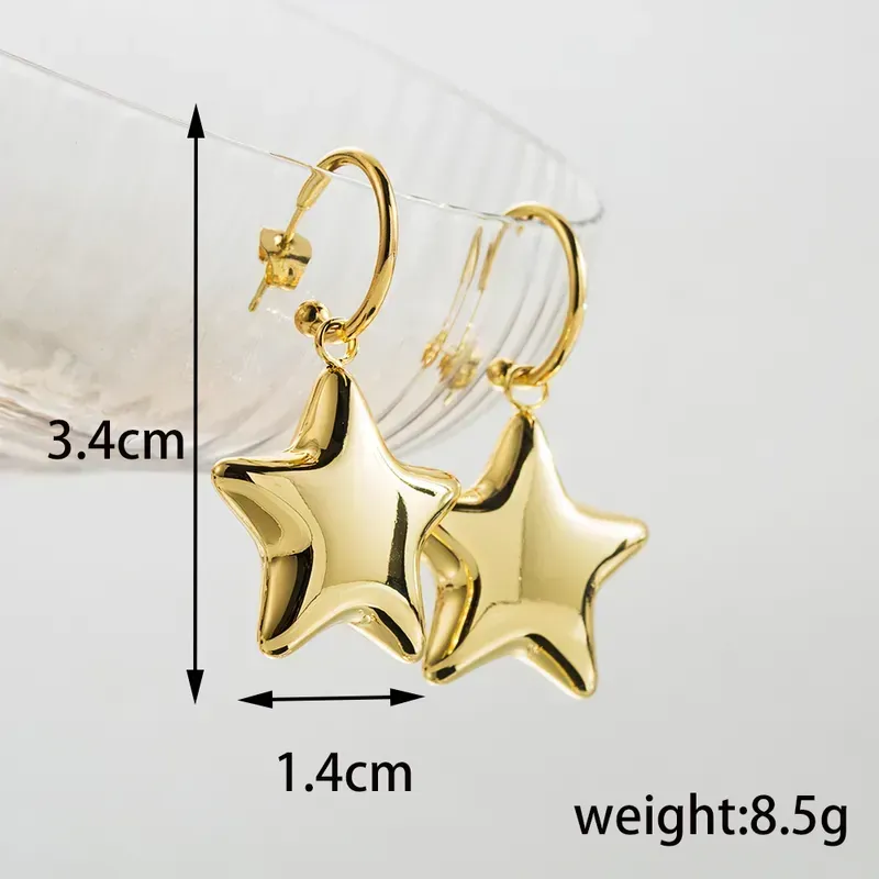 Aretes Estilo Vintage Forma De Esrella - Imagen 3