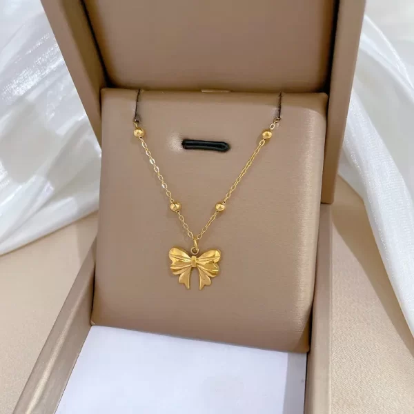 Collar De Moño En Acero Titanio - Imagen 3
