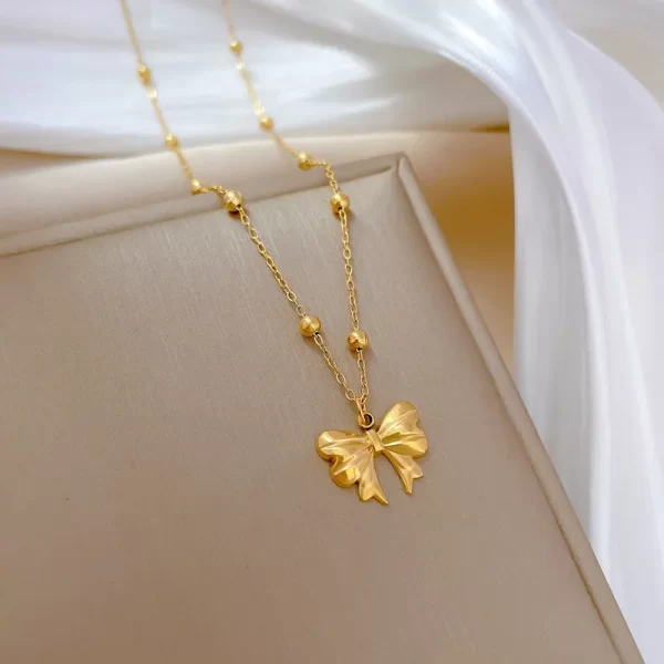 Collar De Moño En Acero Titanio - Imagen 4