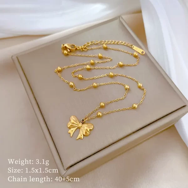Collar De Moño En Acero Titanio - Imagen 5