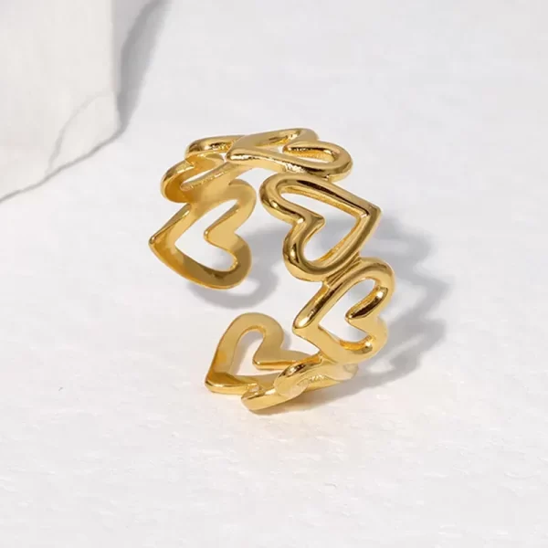 Anillo Lover´s Dorado Acero Inoxidable