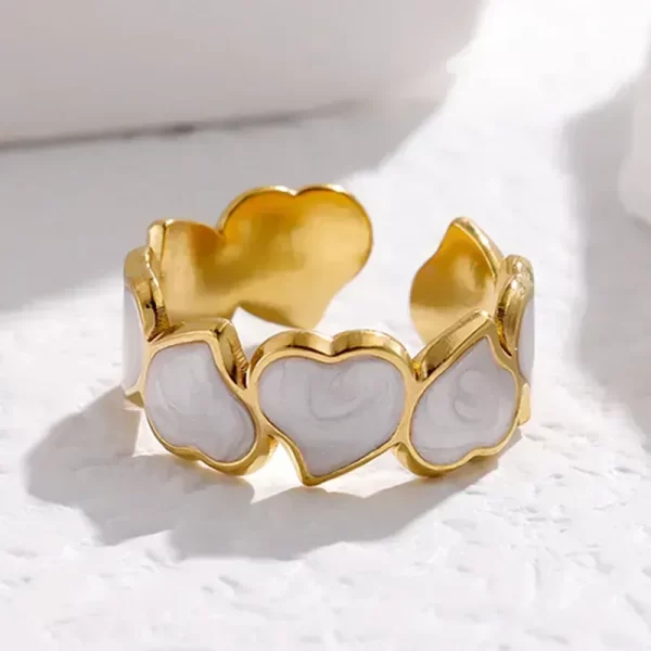 Anillo Love Blanco Acero Inoxidable