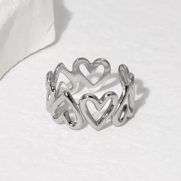 Anillo Lover´s Plateado Acero Inoxidable