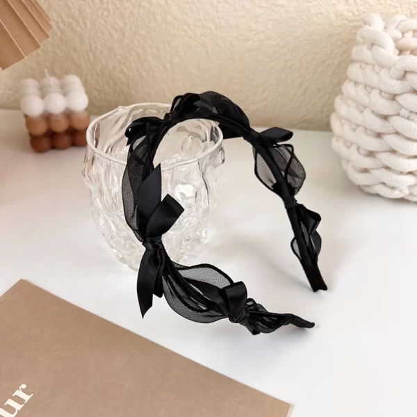Diadema De Moños De Color Negra