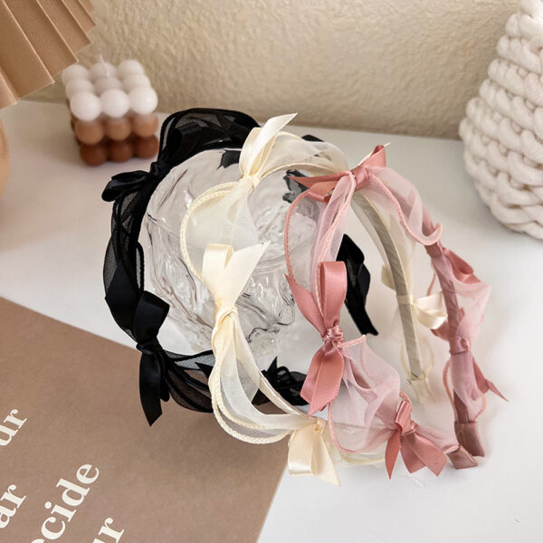 Diadema De Moños De Color Negra - Imagen 2
