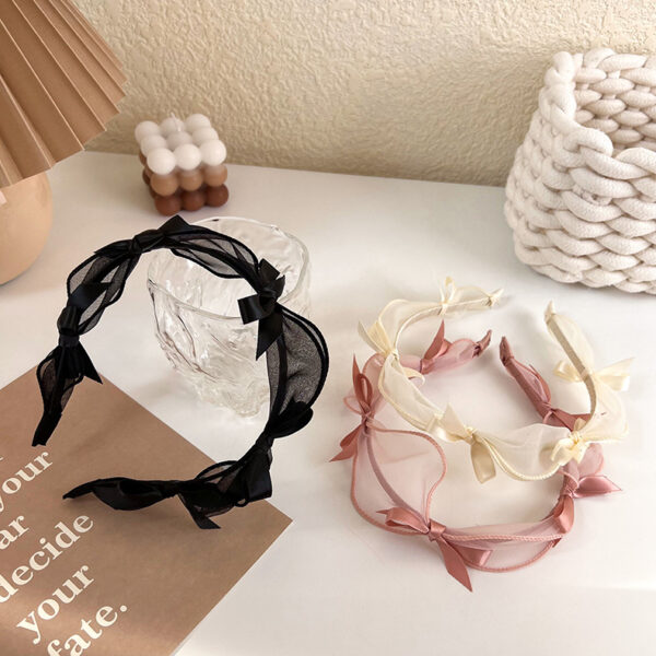 Diadema De Moños De Color Negra - Imagen 3