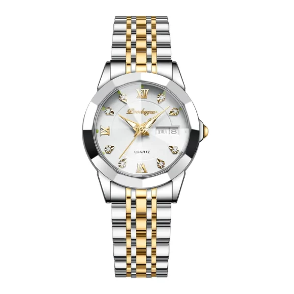 Reloj De Mujer Oro Blanco Estilo Simple - Imagen 2