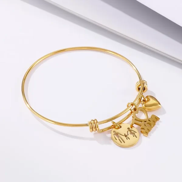 Pulsera ILove Mom Chapados en oro de 18k