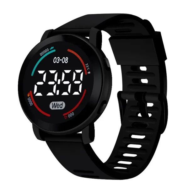 Reloj Electrónico Negro Uso Diario Unisex