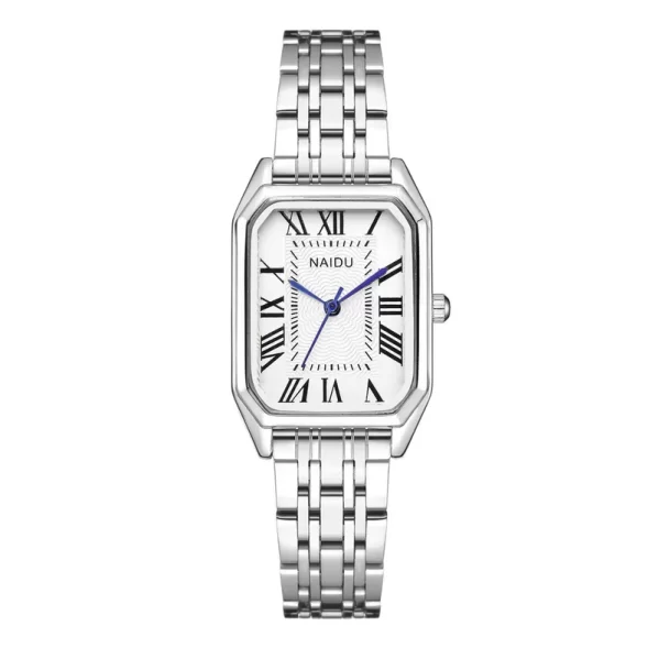 Reloj De Moda Con Cinturón De Acero Plata - Imagen 2