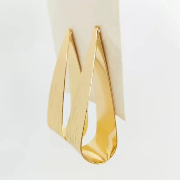 Pendientes Oro Triangular Dobles - Imagen 3