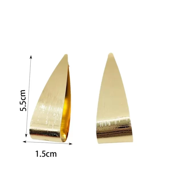 Pendientes Oro Triangular Dobles - Imagen 2