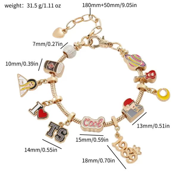 Pulsera Tipo Pandora Taylor Swift Estilo 1 - Imagen 3