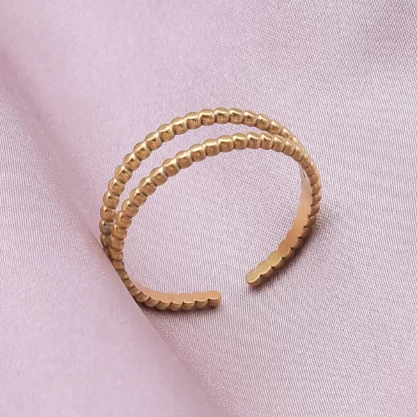 Anillo Oro Circular Chapado En Oro 18K