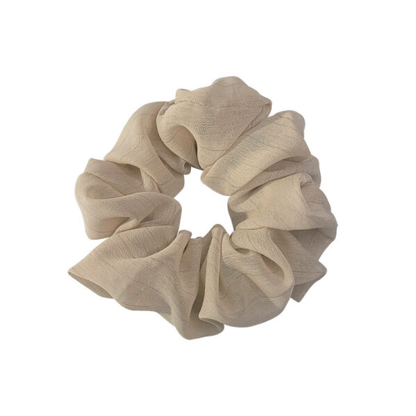 Scrunchie Latte Seda Flor De Seda Estilo Coreano