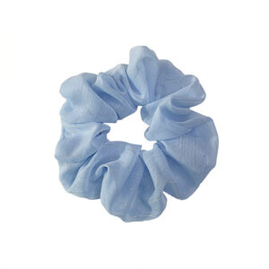 Scrunchie Celeste Flor De Seda Estilo Coreano