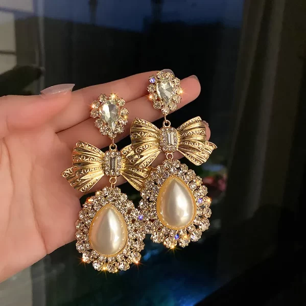 Aretes Elegante Glamour Nudo De Lazo