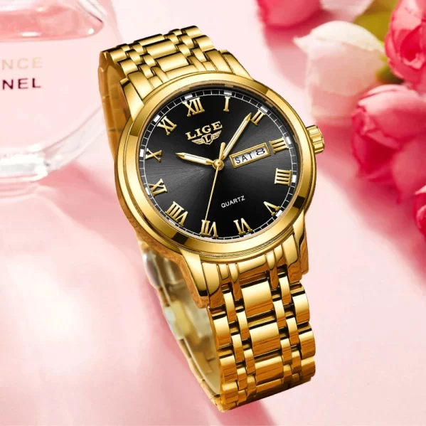 Reloj LIGE Gold Black - Imagen 3