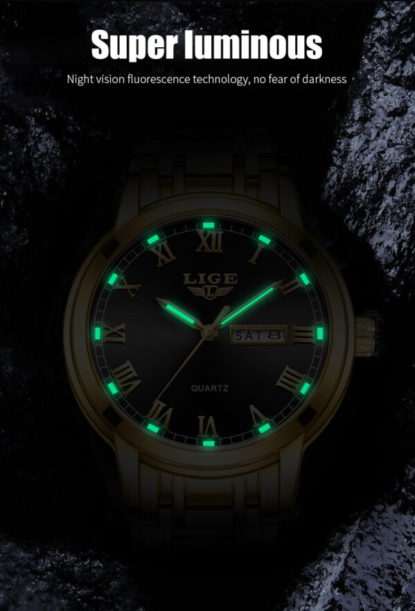 Reloj LIGE Gold Black - Imagen 7