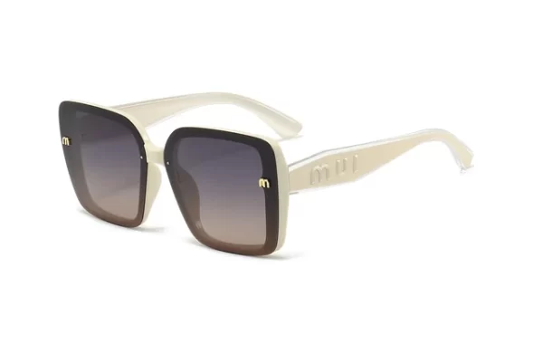 Gafas De Sol Polarizadas Con Diseño De Lujo Cuadradas Con Degradado Mui Mui Khaki - Imagen 4