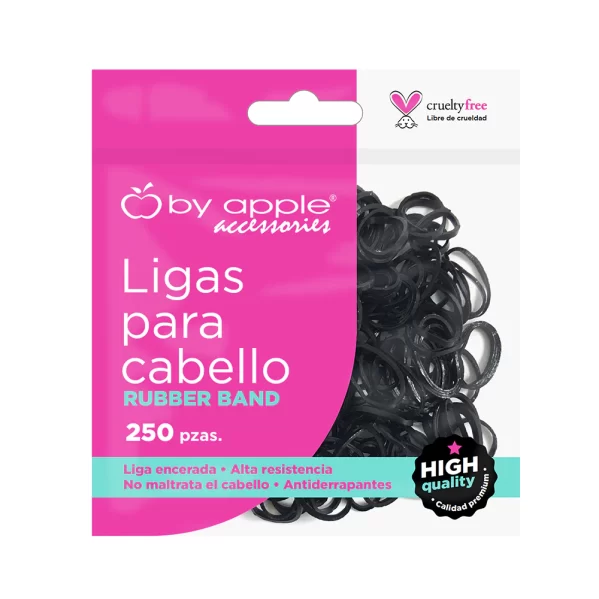 Bolsa de 250 ligas de latex tpu AND para cabello Negro